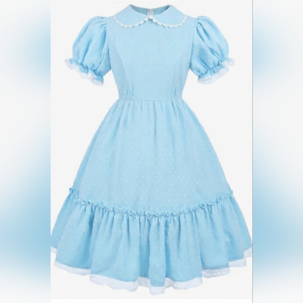 Grady Twins Costume Blue Creepy Sister Dress Size XXL NWOT